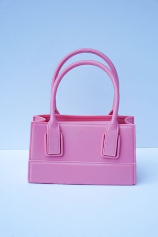 PEMBE PLASTİK MINI ÇANTA