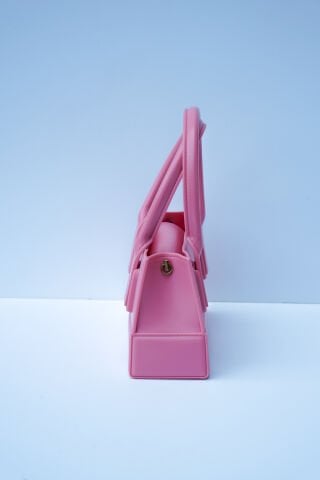 PEMBE PLASTİK MINI ÇANTA