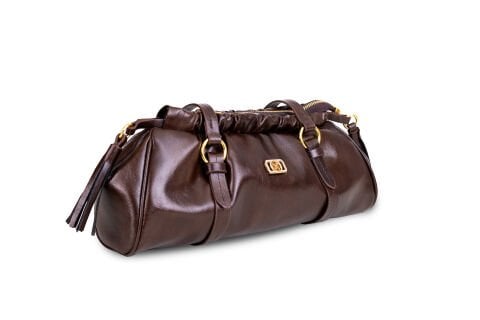 ACI KAHVE VİNTAGE BÜZGÜLÜ KADIN ÇANTA