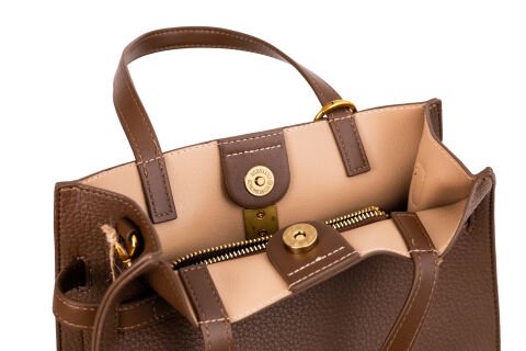 KAHVE TOKALI KARE KADIN ÇANTA