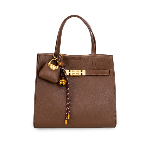 KAHVE TOKALI KARE KADIN ÇANTA