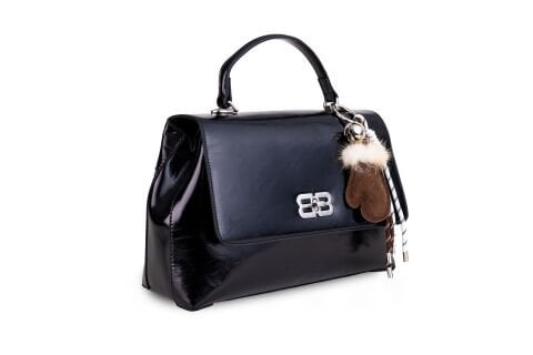 SİYAH RUGAN CHARMLI KADIN ÇANTA