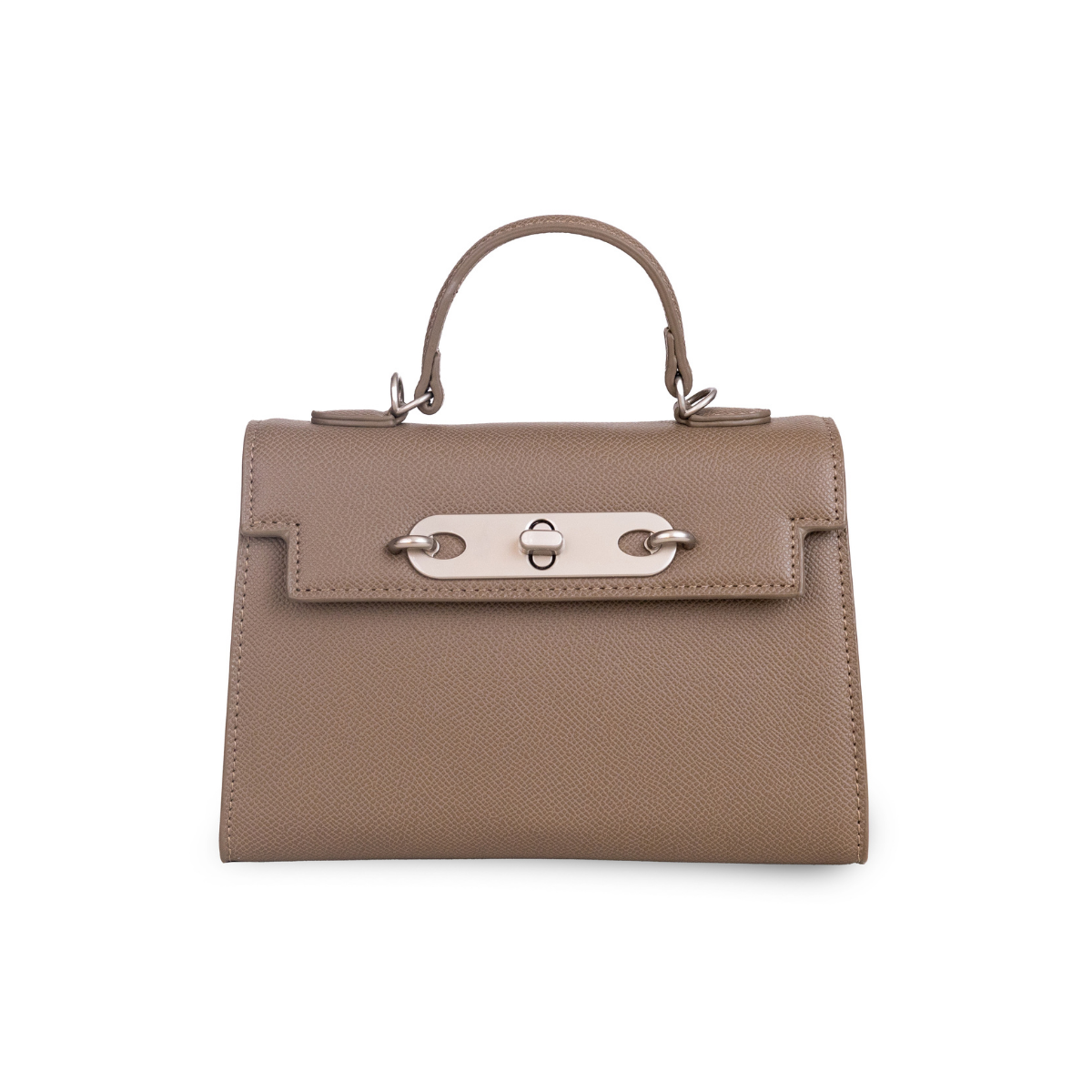 TAUPE SAFIANO DOKULU KADIN EL ÇANTASI