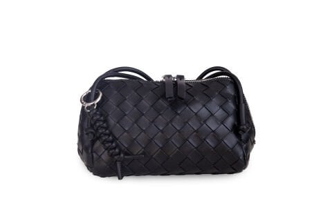 SİYAH ÖRGÜ KADIN ÇANTA