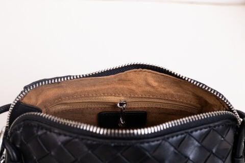 SİYAH ÖRGÜ KADIN ÇANTA