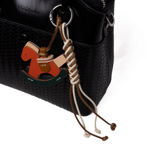 ÖRGÜ DETAY SİYAH KADIN ÇANTA