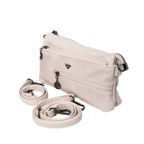 BEJ YUMUŞAK KUMAŞLI CLUTCH KADIN ÇANTA