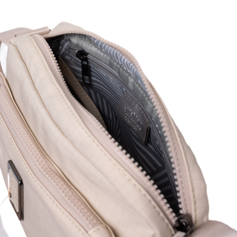 PARAŞÜT KUMAŞ OVAL BEJ KADIN ÇANTA