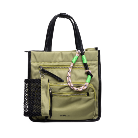 PARAŞÜT KUMAŞ HAKİ KARE KADIN ÇANTA