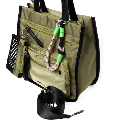 PARAŞÜT KUMAŞ HAKİ KARE KADIN ÇANTA