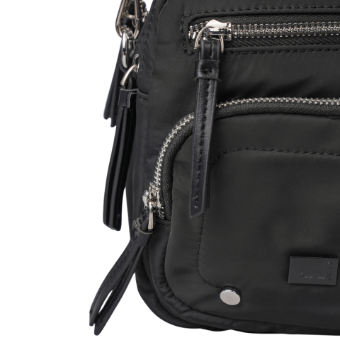 SİYAH PARAŞÜT KUMAŞ ÇAPRAZ KADIN ÇANTA