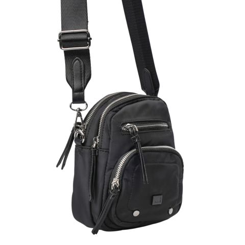 SİYAH PARAŞÜT KUMAŞ ÇAPRAZ KADIN ÇANTA