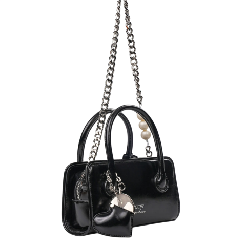 SİYAH İNCİ ASKILI KADIN ÇANTA