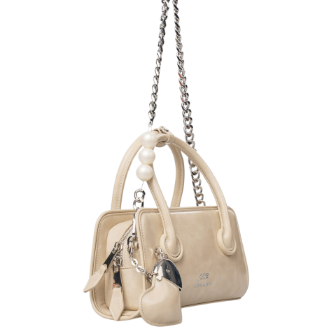 BEJ İNCİ ASKILI KADIN ÇANTA