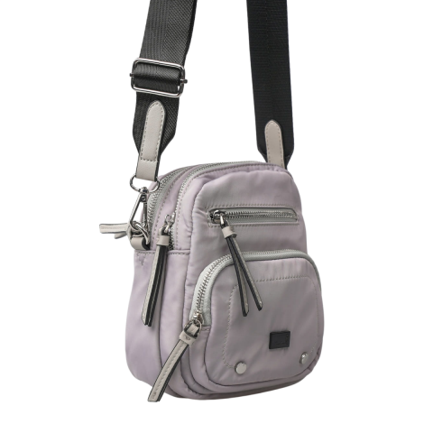 GRİ PARAŞÜT KUMAŞ ÇAPRAZ KADIN ÇANTA