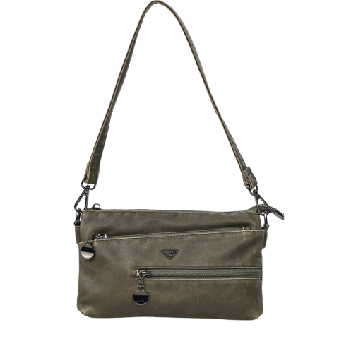 HAKİ YUMUŞAK DERİ CLUTCH KADIN ÇANTA